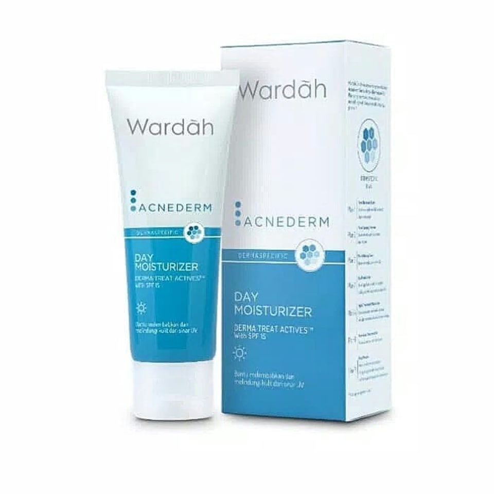 Wardah Acnederm Day Moisturizer Harga & Review / Ulasan  