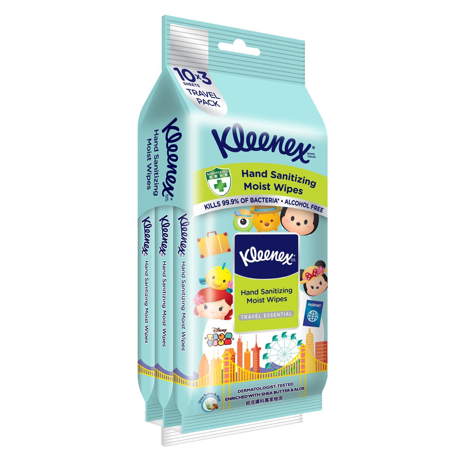 Kleenex Protect Hand Sanitizing Moist Wipes - 3