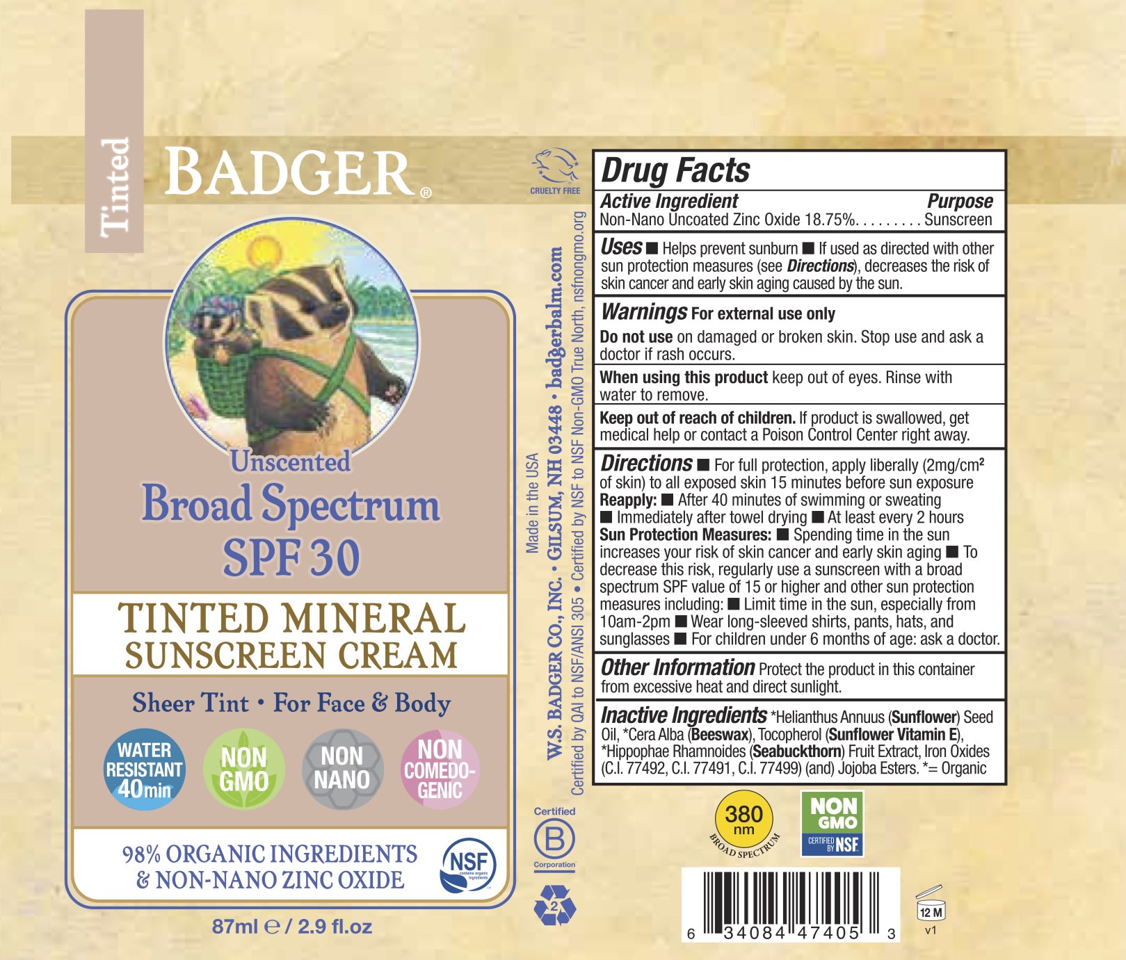 Badger Company Tinted Sunscreen - 3
