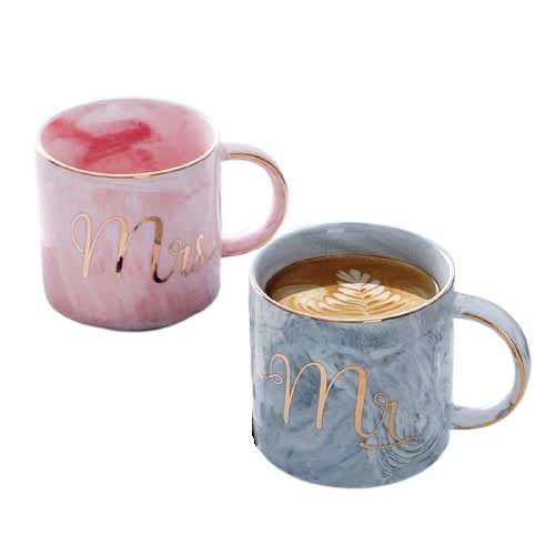 Best Marble Ceramic Mugs Gold Plating Couple Lovers T Cup Price And Reviews In Malaysia 2024 7433