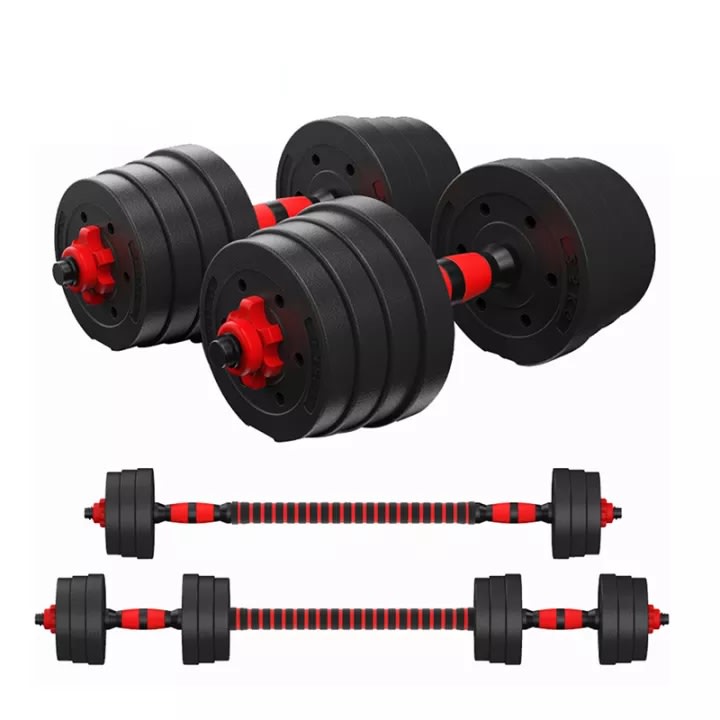 Better You 15KG Bumper Plate Dumbbell Barbell Combo