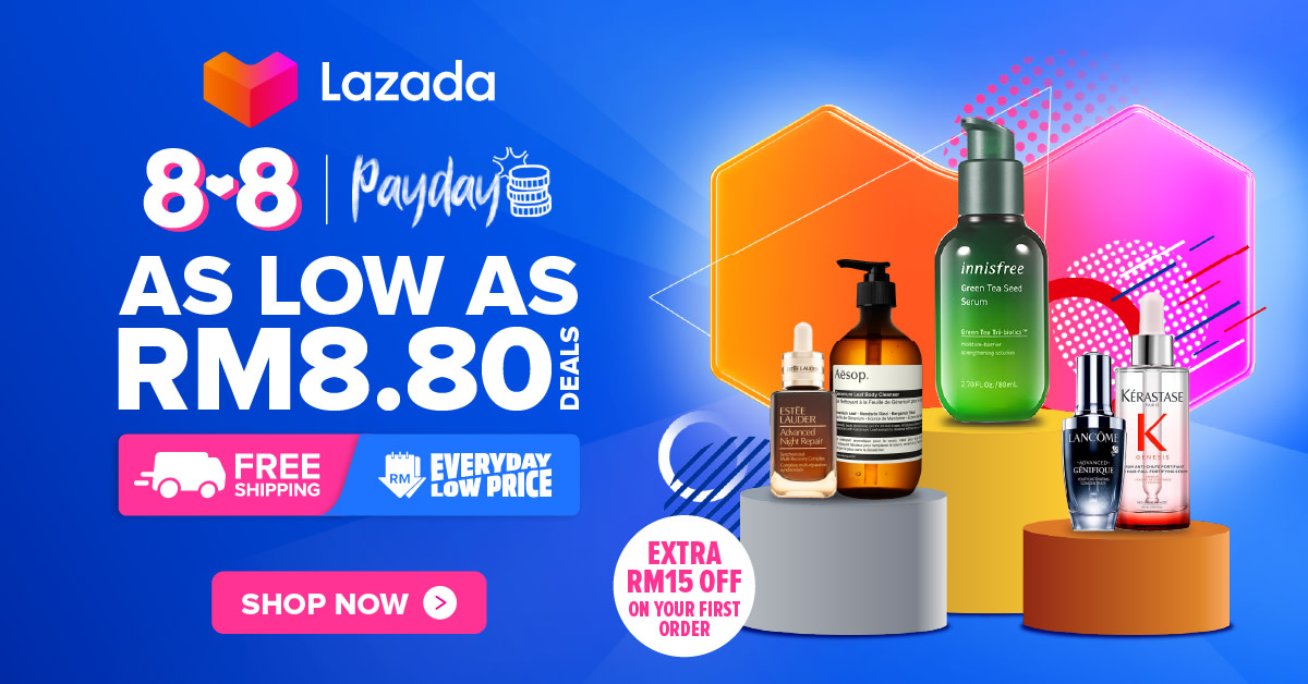 All of Lazada 8.8 Sales Promos in Malaysia this 2023!