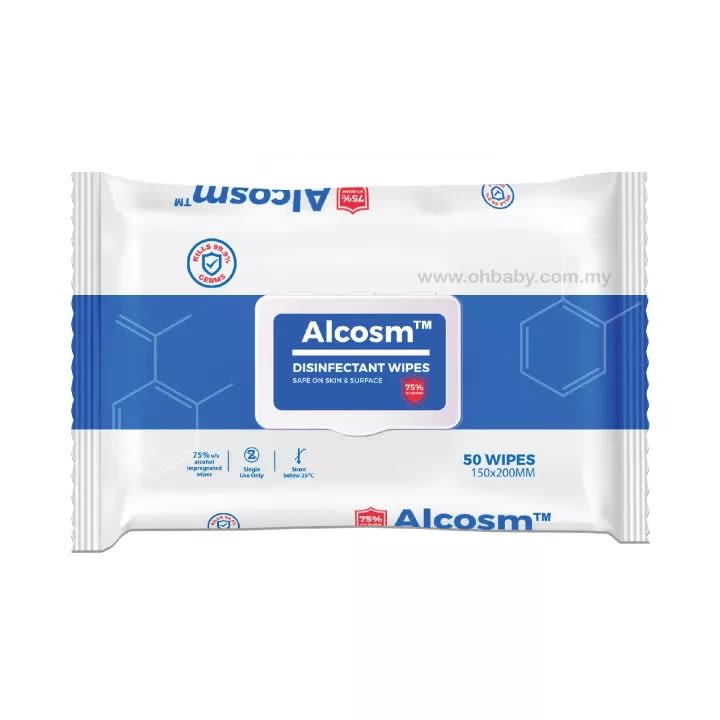 Alcosm Alcohol Wipes