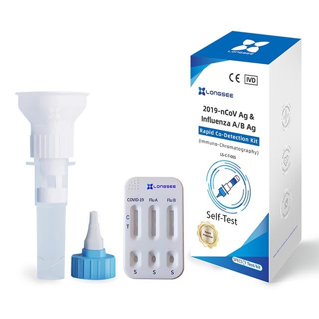 Longsee 2019-nCoV Ag & Influenza A:B Rapid Co-Detection Kit (Immunochromatography)