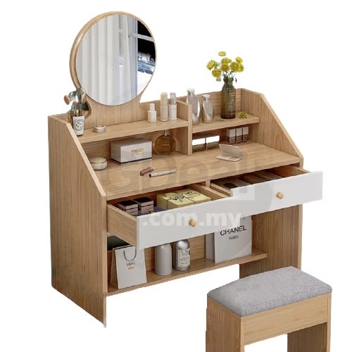 Nordic Dressing Table Double Drawer