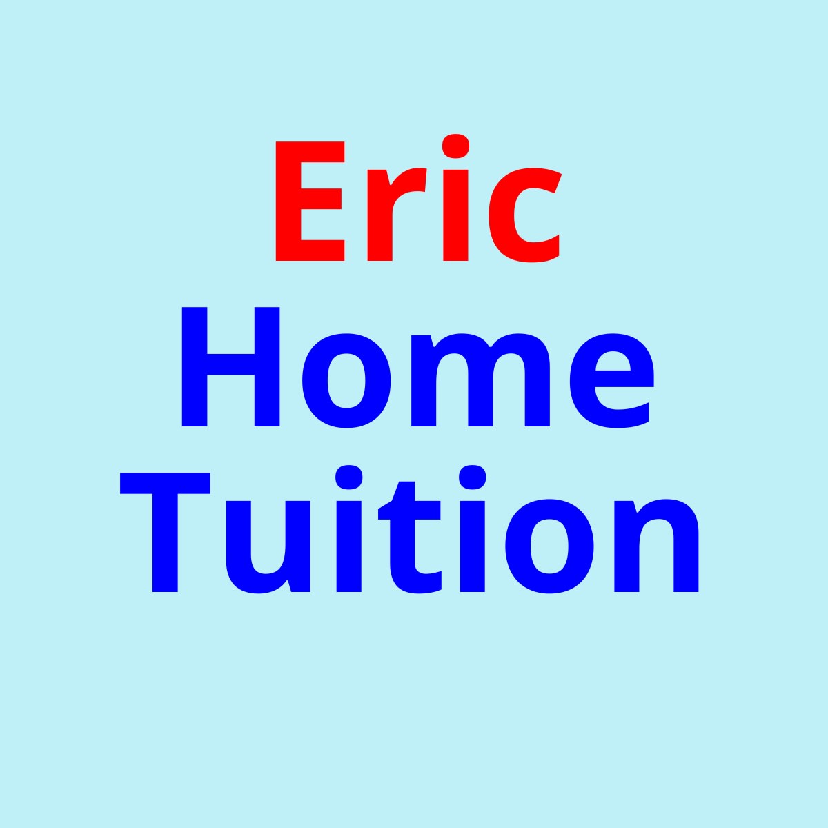 Eric Home Tuition