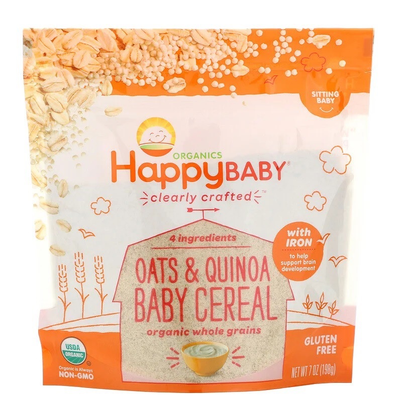 Happy Family Happy Baby Organics Clearly Crafted Oatmeal Baby Cereal 198g