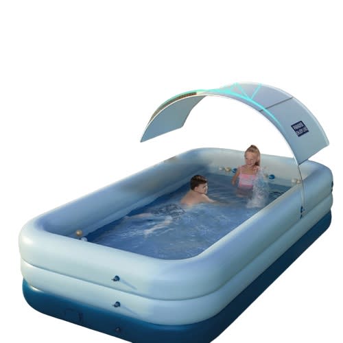 Automatic inflatable swimming pool