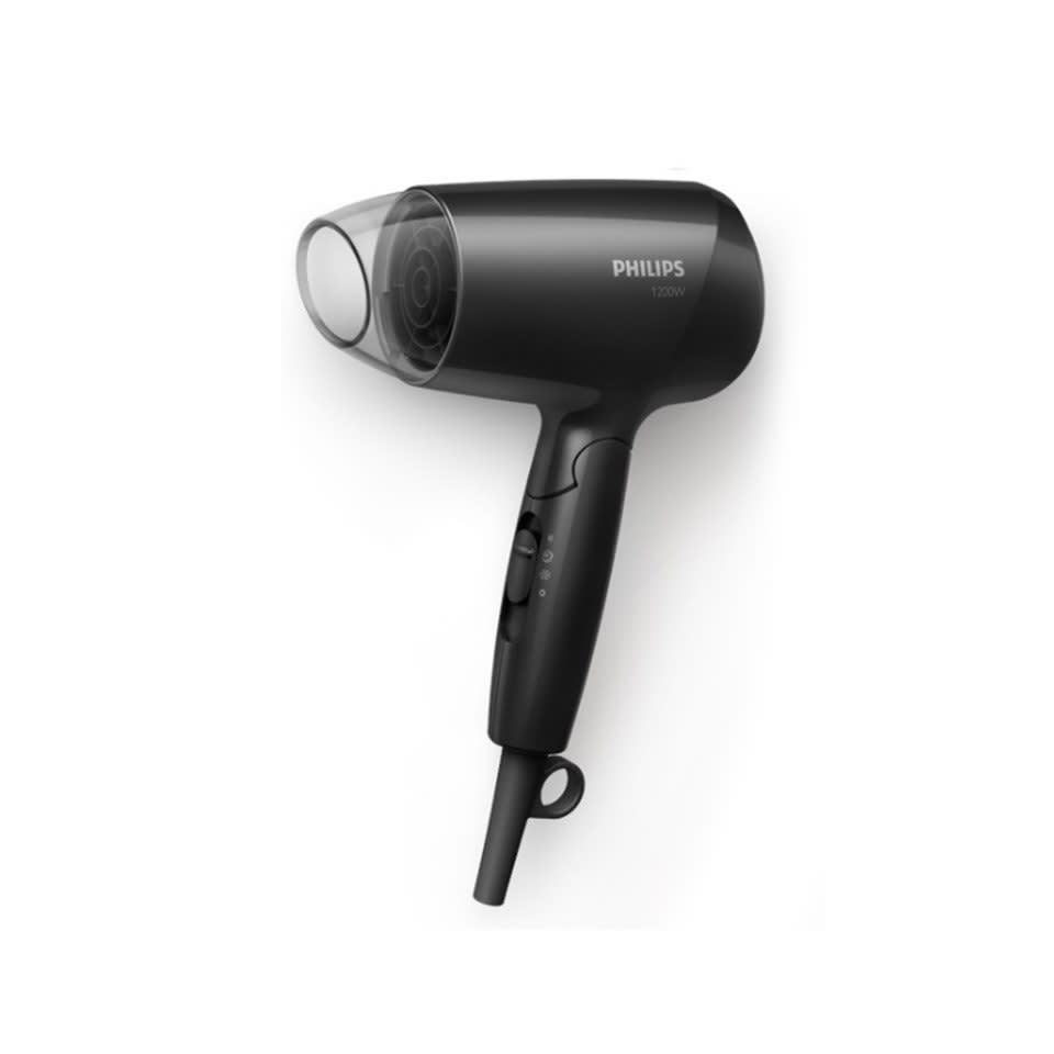 Philips Essential Care Compact Foldable Black Hair Dryer (BHC01013)