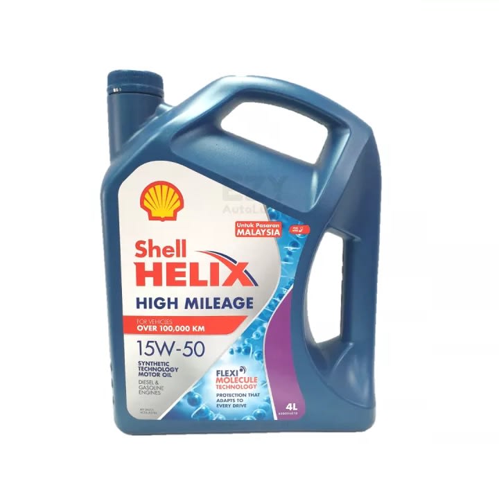 Shell Helix High Mileage Semi-synthetic 15W-50