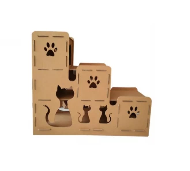 Corrugated Cardboard Cat Fun House Multiple Level