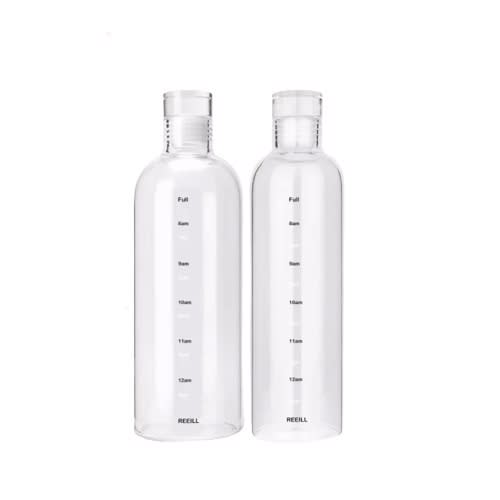750ML Water Bottle with Thickened Transparent Glass