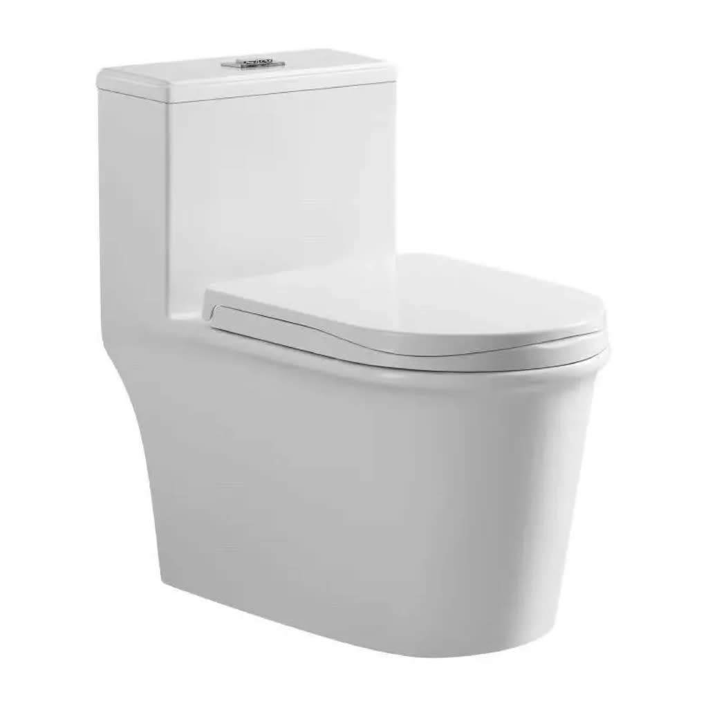One Piece Rimless Flush Ceramic 2 in 1 Toilet Bowl