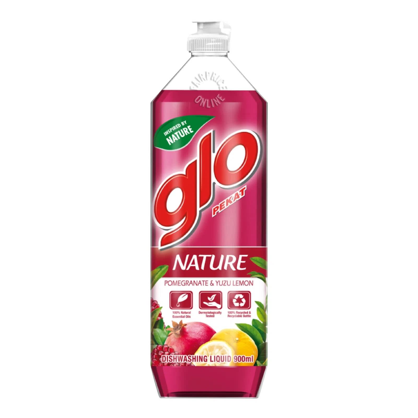 Glo Nature Dishwashing Liquid Pomegranate & Yuzu Lemon 900 ml