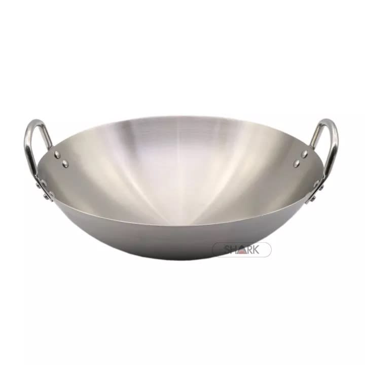 Stainless Steel Wok with Single or Double Ears