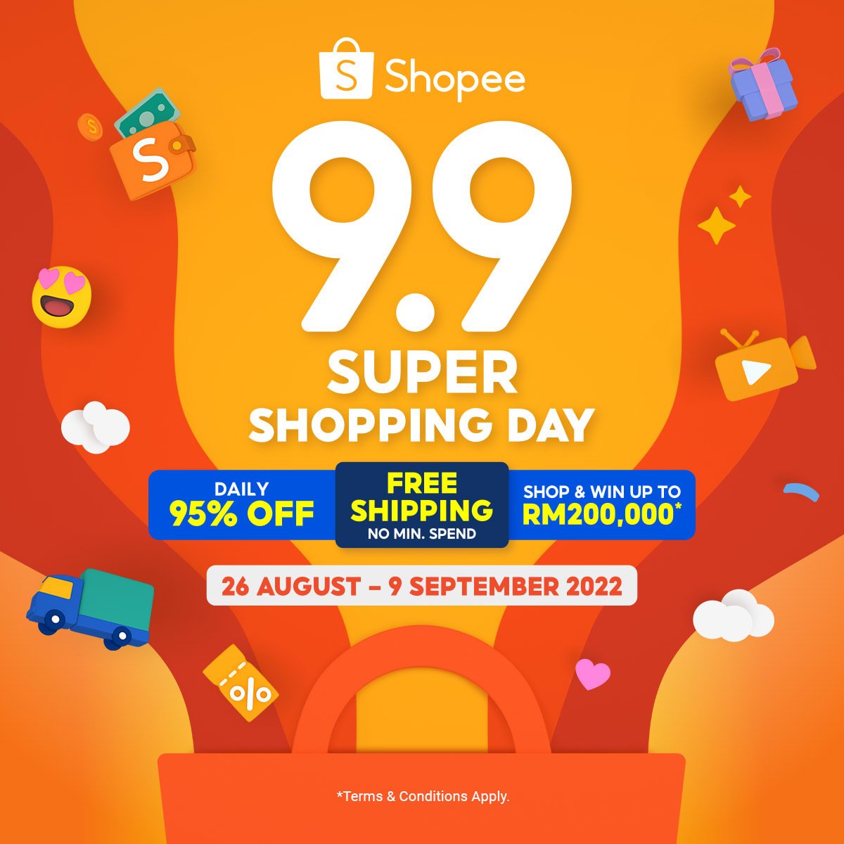 Shopee 9.9 Sale (Up to 95% Off!) - Super Shopping Day 2022