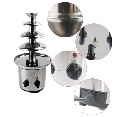 4-tier Stainless Steel Chocolate Fountain Machine