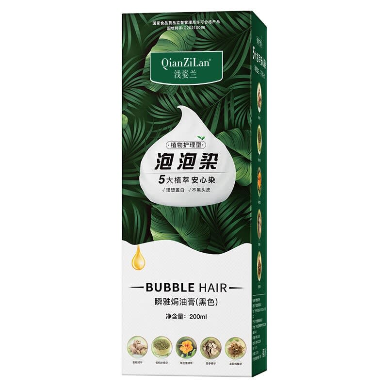 Bubble Hair Dye with Plant-Extract