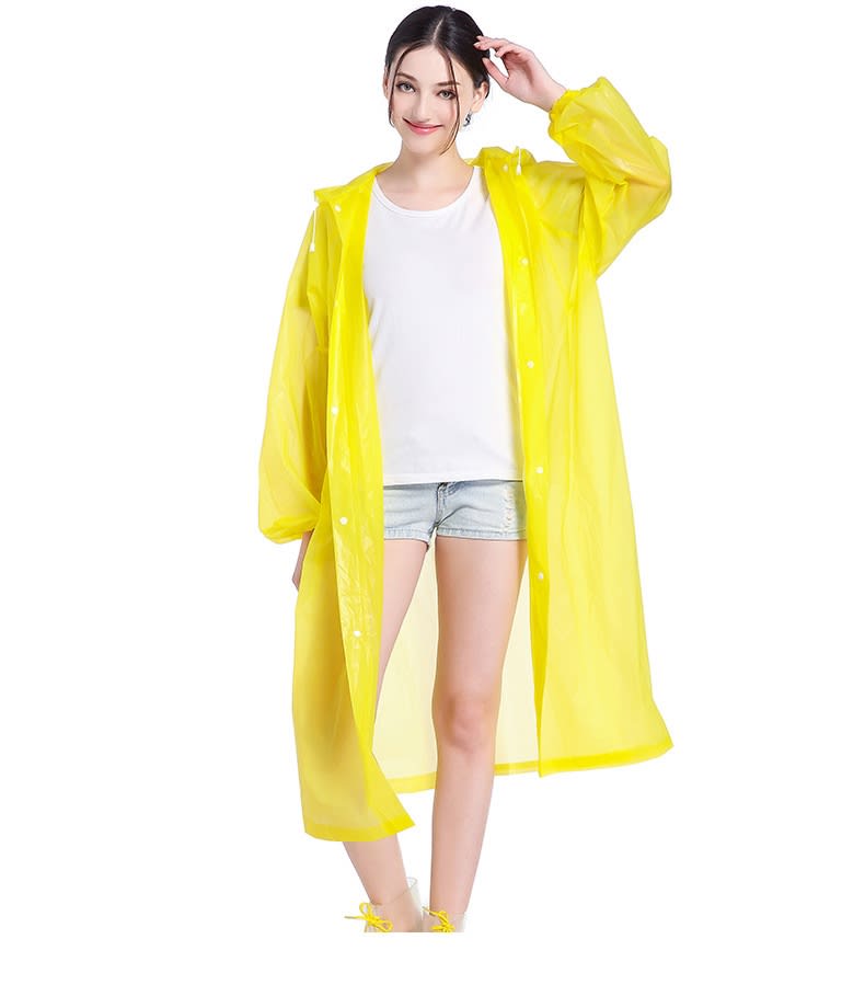 PEVA Waterproof Hoodie Poncho Rain Coat