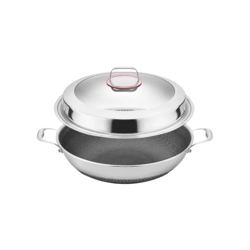 KATA Double Ear Hand Hold 316 Stainless Steel Non-Stick Wok