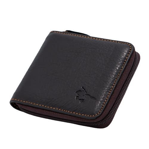 POLO HILL Leather Bi-Fold ID Flap Wallet