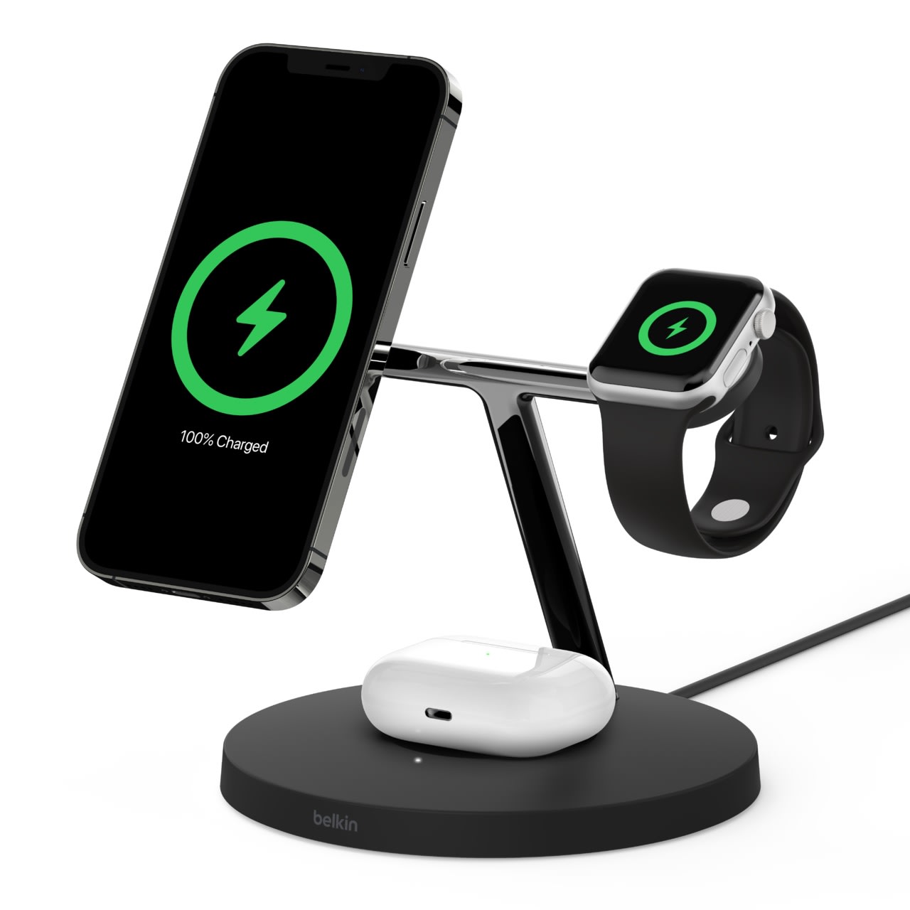 Belkin WIZ009 BoostCharge Pro 3-in-1 Wireless Charger with MagSafe