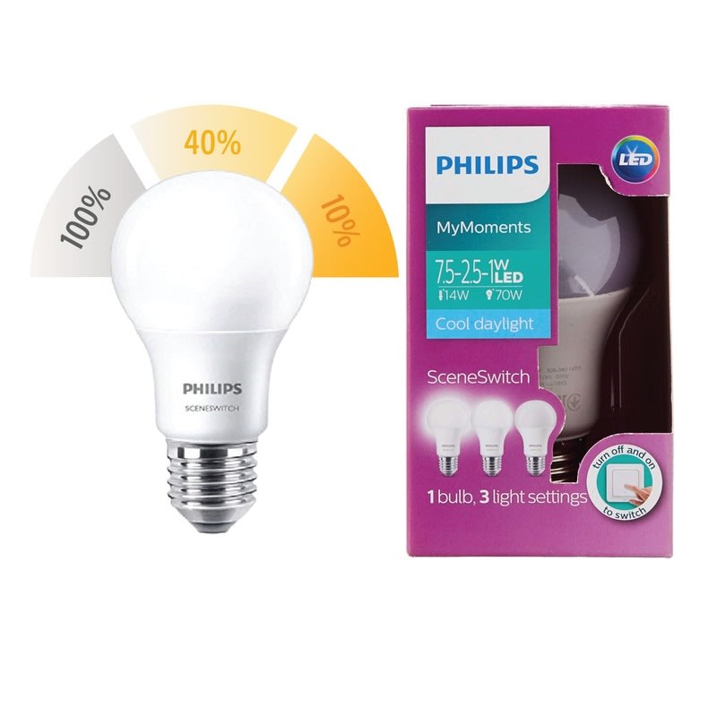 Philips MyMoments 7.5W-2.5W-1W LED Bulb E27 – Warm White-review-malaysia