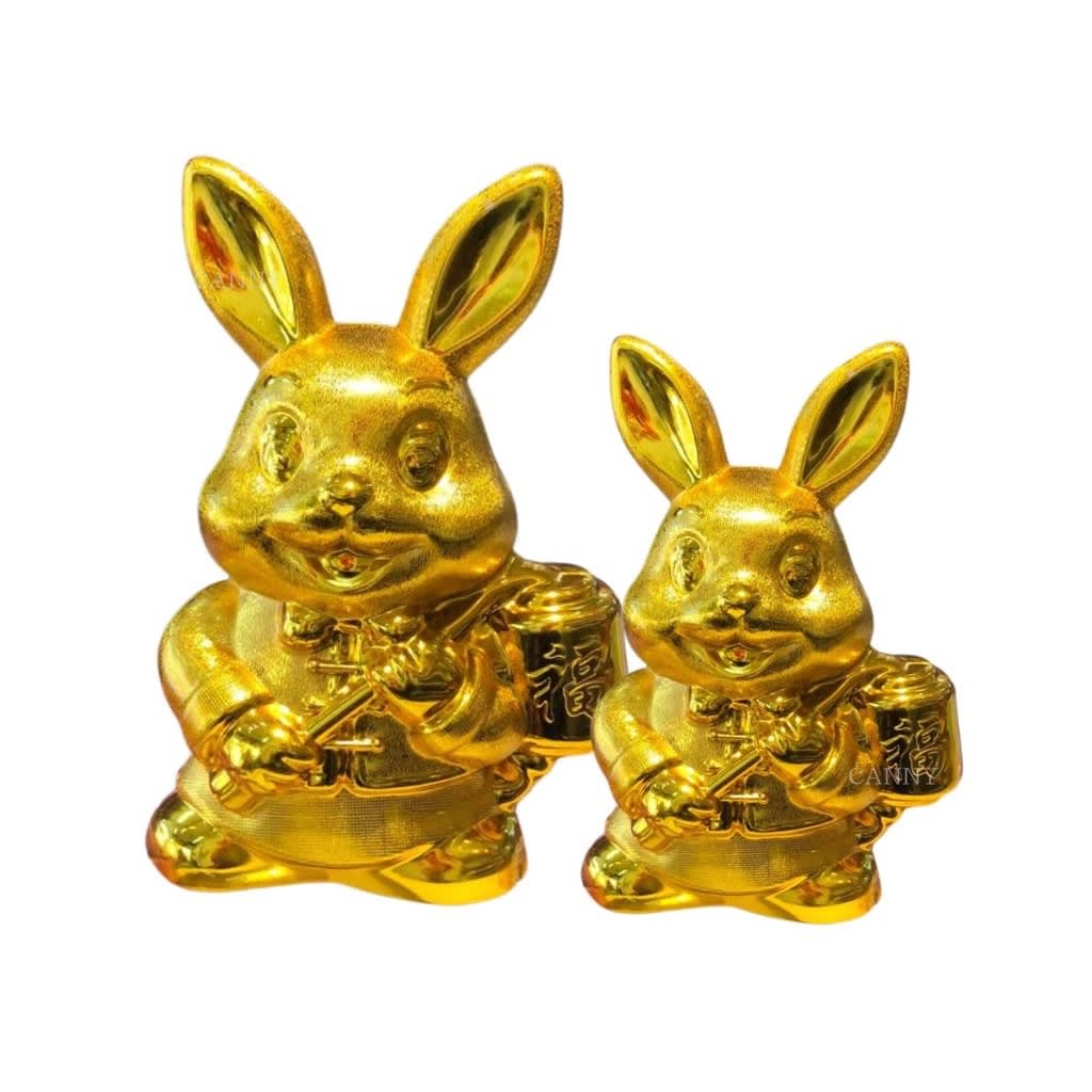 Gold Rabbit Coin Bank