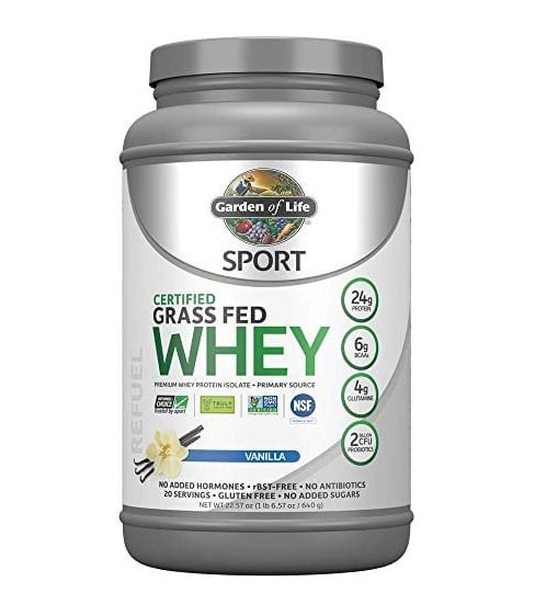 Garden of Life Sport Certified Grass Fed Clean Whey Protein Isolate