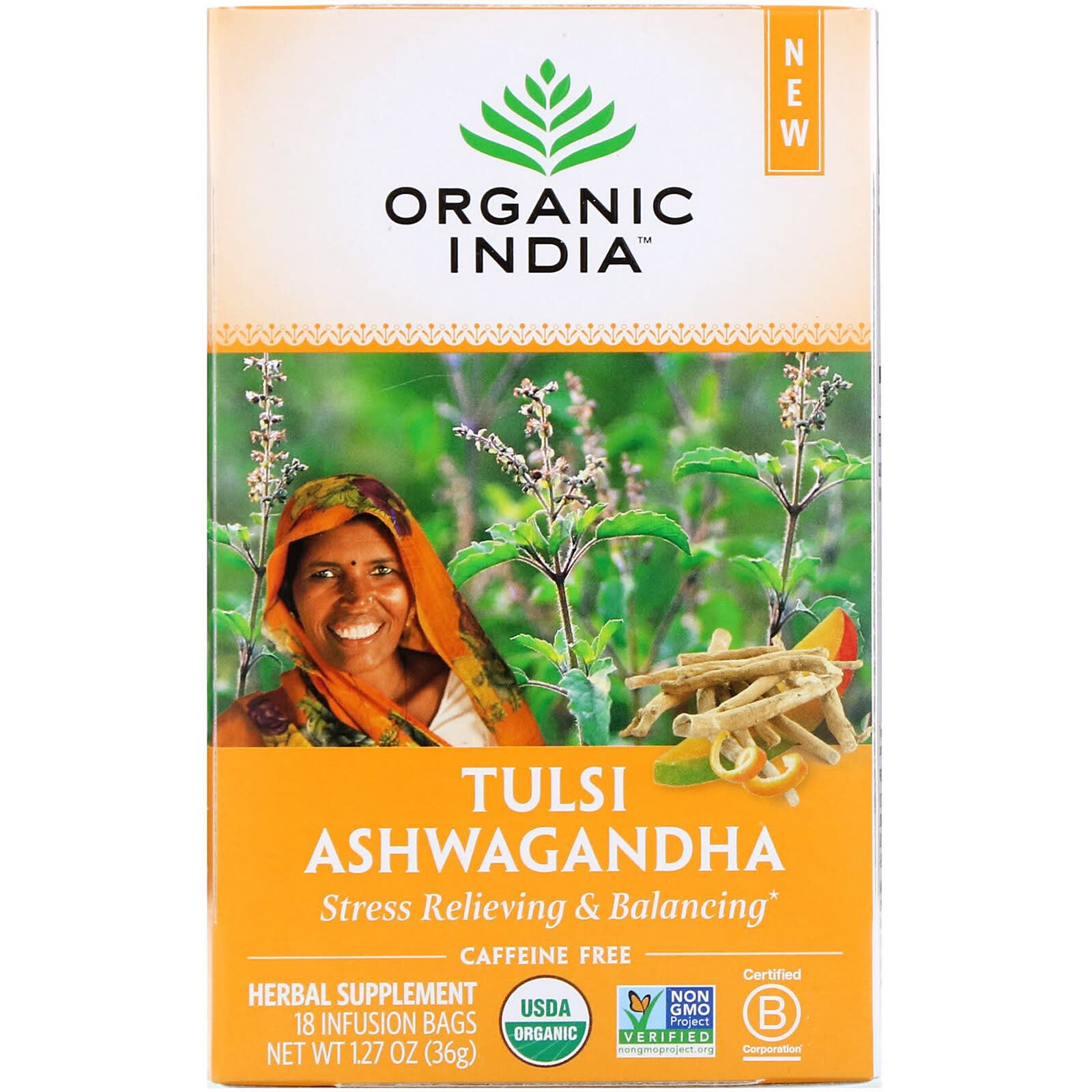 Organic India Tulsi Ashwangandha Tea