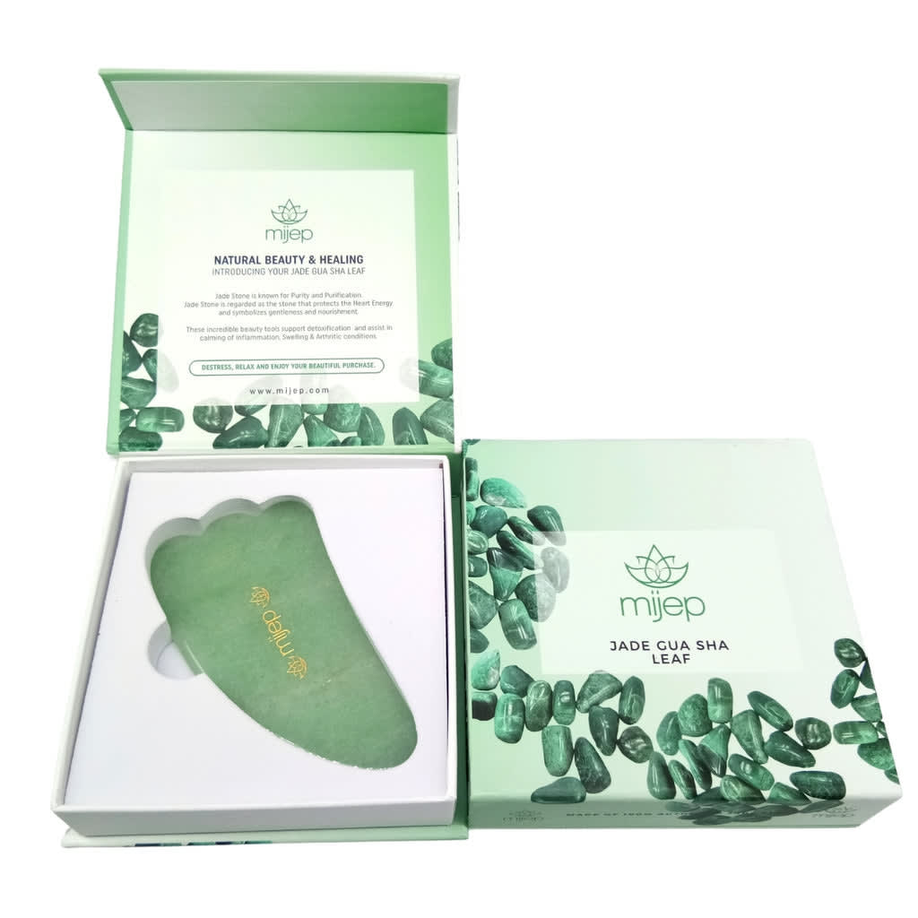 Mijep Jade Leaf-shaped Gua Sha