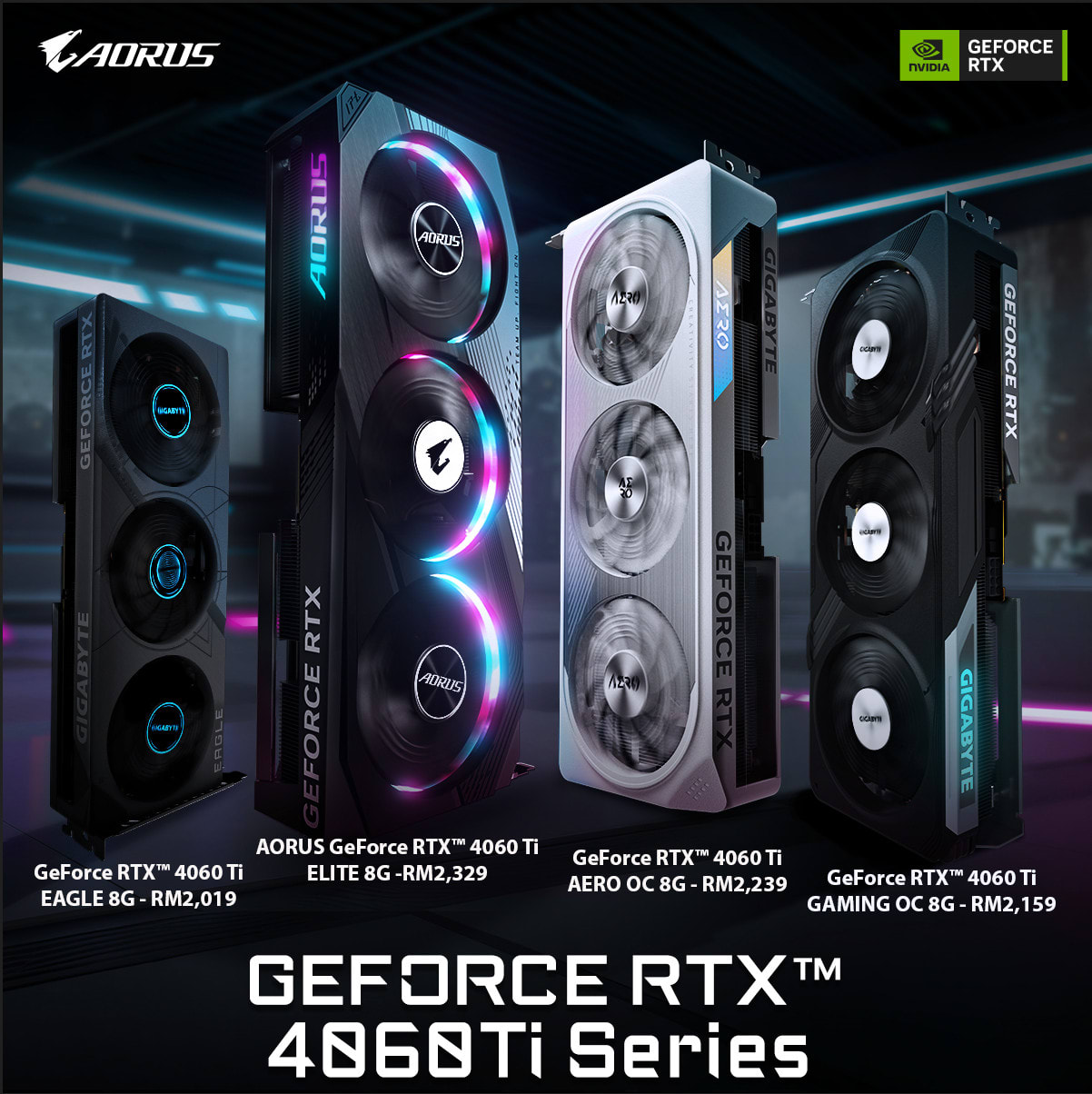 Gigabyte GeForce RTX 4060 Ti AERO OC 8GB Graphics Card