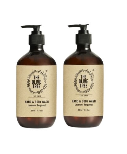 The Olive Tree Lavender Bergamot Hand & Body Wash Natural Moisturizing Hydration Shower Gel