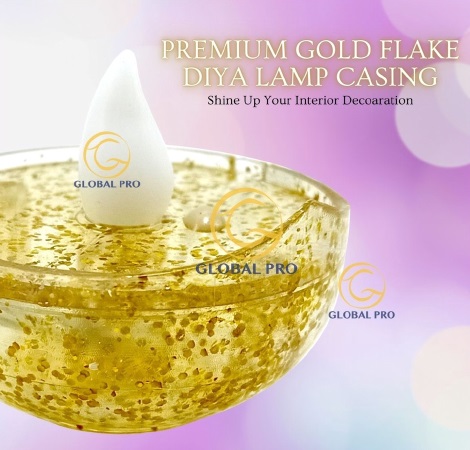 Premium Golden Flakes Diya