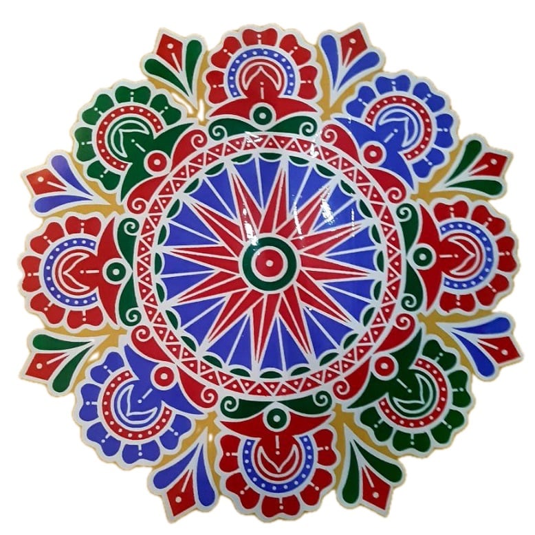 Colourful Kolam Sticker Deepavali Decor