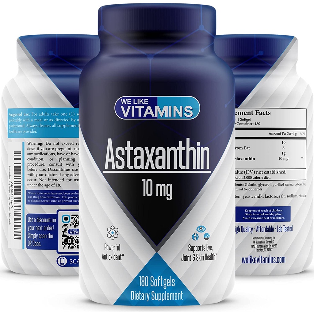 We Like Vitamins Astaxanthin 10mg - 180 Softgels