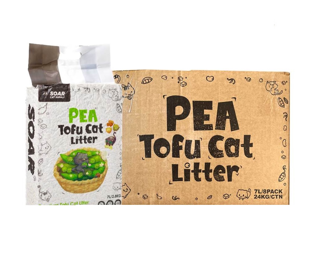 Soar Premium Pea Tofu Cat Litter – 8 Packs Combo