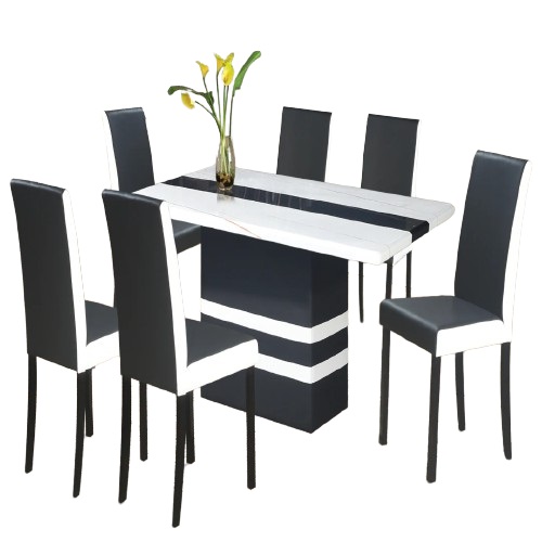 SamPoint 6-Seater Marble Dining Table