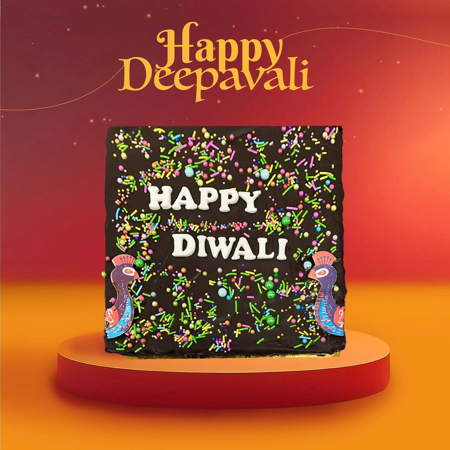 Diwali Brownies 8-inch-malaysia-eatcaketoday