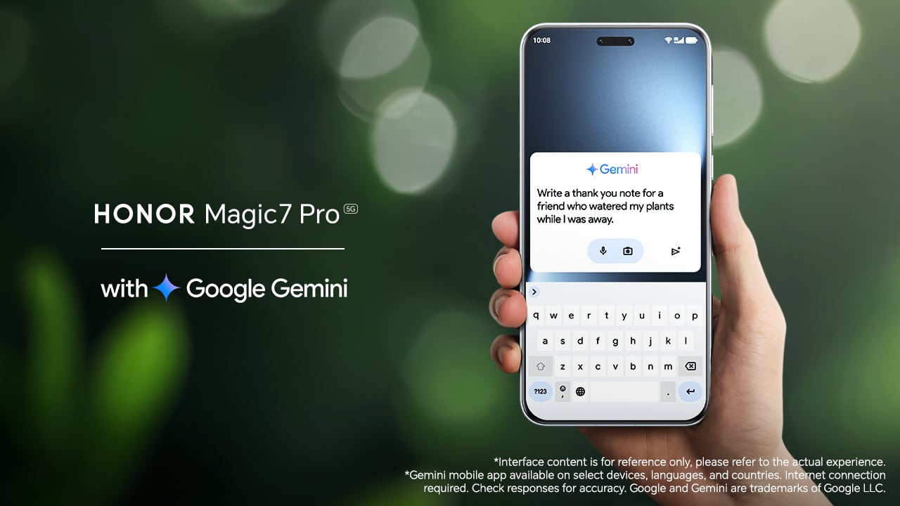 HONOR Magic7 Pro Google Gemini