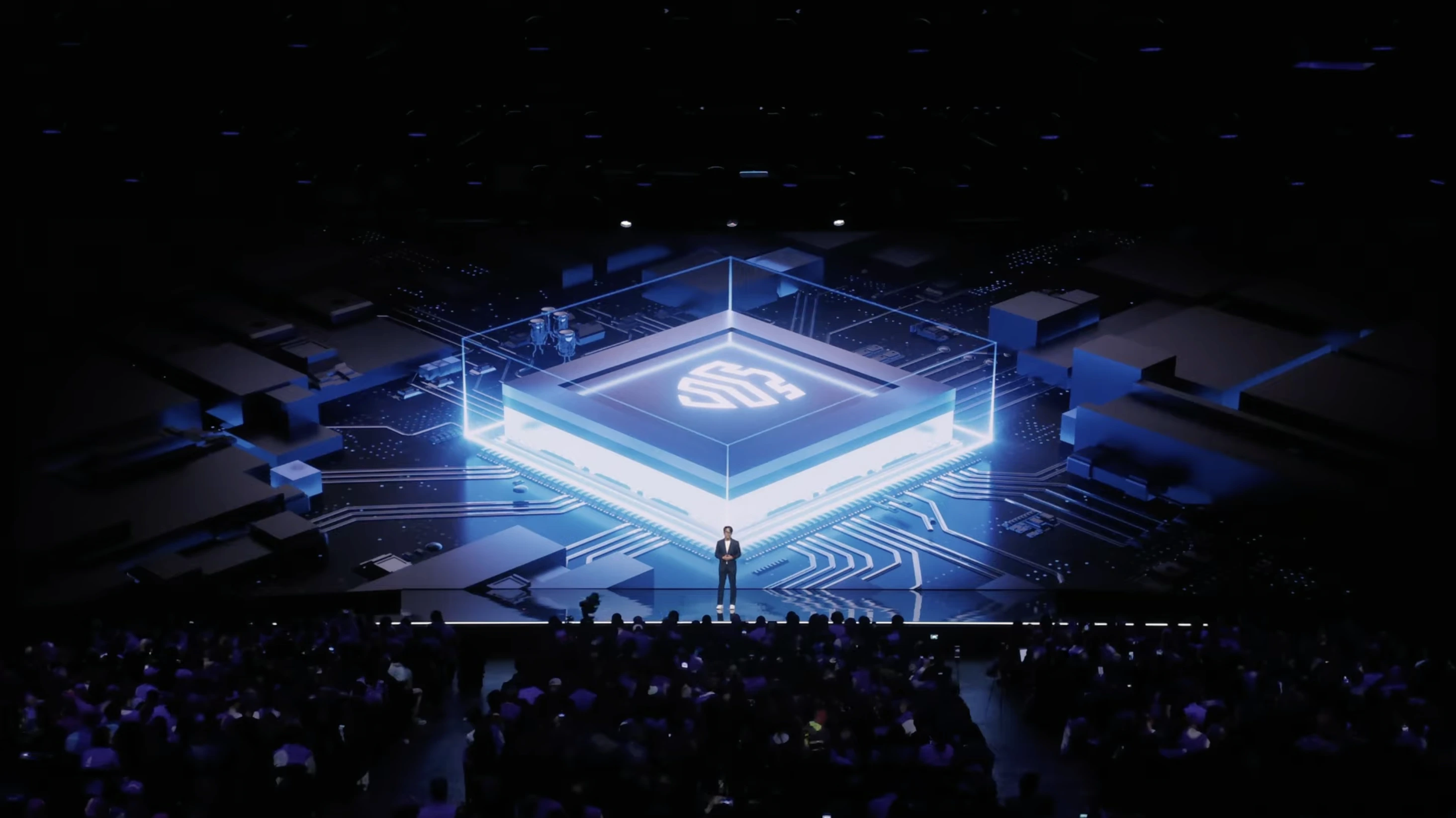 President & COO of Samsung MX Business Won-Joon Choi on stage during Galaxy Unpacked