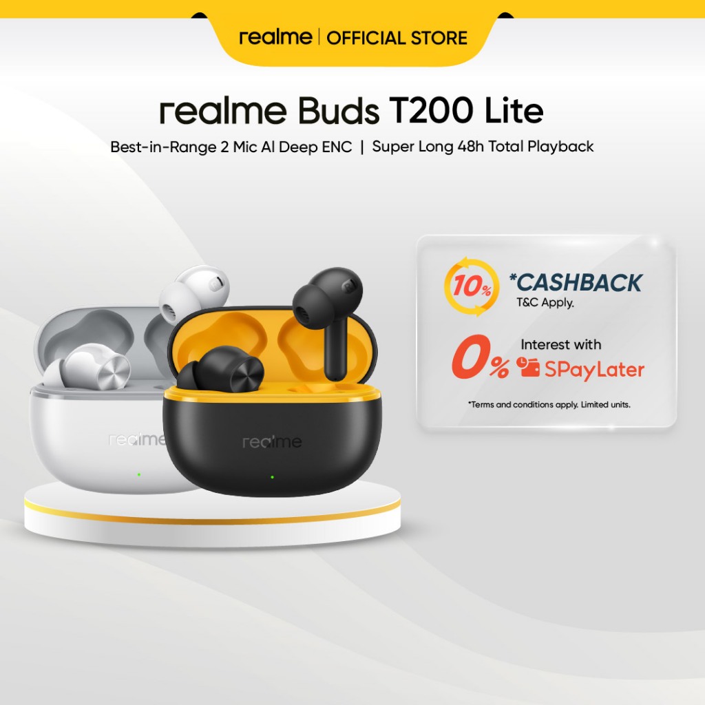 realme Buds T200 Lite wireless earbuds