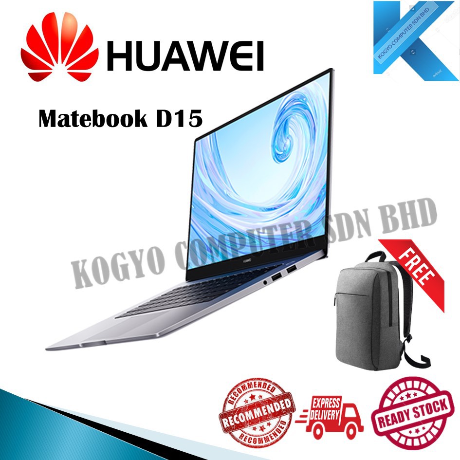 HUAWEI MateBook D14 laptop, open, front view