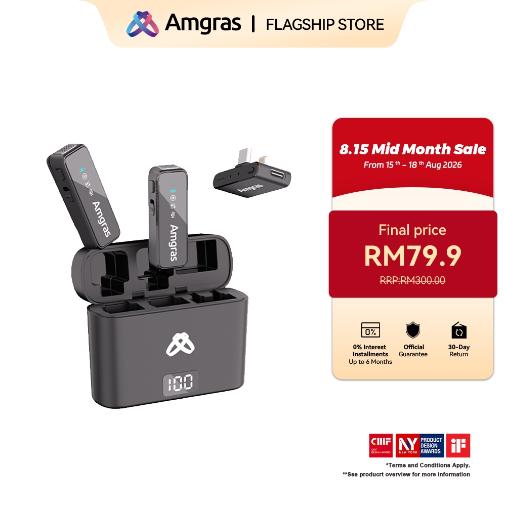 Amgras SoundMeta III Pro ANC wireless lavalier microphone