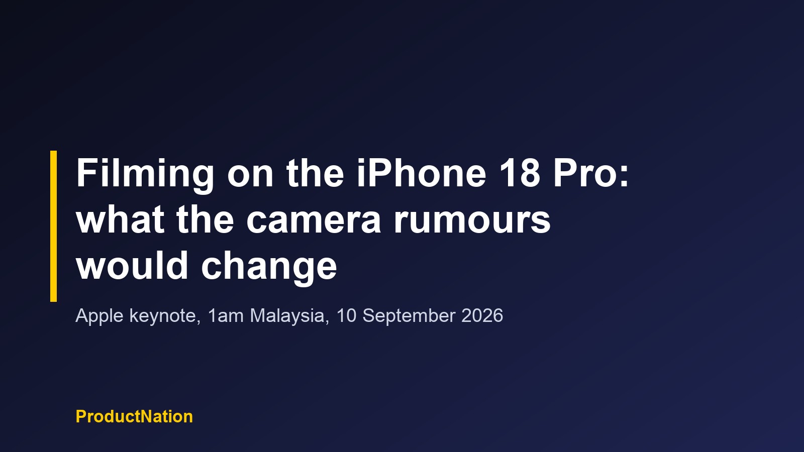 iPhone 18 Pro Camera: What Variable Aperture Would Change for Filming on a Phone