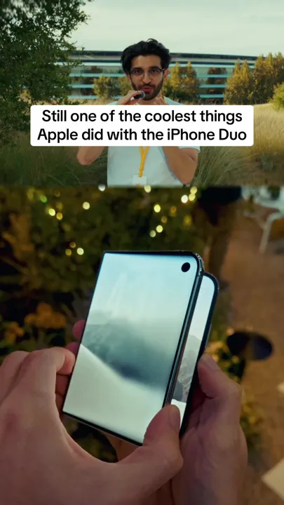 Definitely one of the coolest things Apple did with the UI design on the iPhone Duo 👏🏻 @ap...
