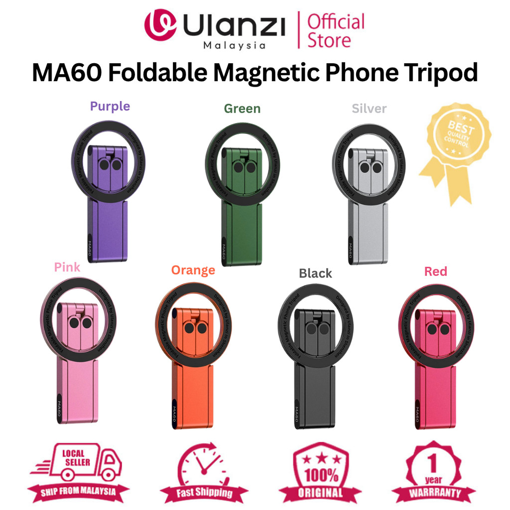 Ulanzi MA60 Foldable Magnetic Phone Tripod on Shopee Malaysia