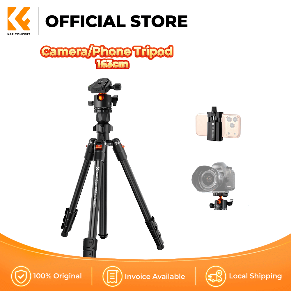 K&F CONCEPT Compact Carbon Fiber Travel Tripod on Shopee Malaysia