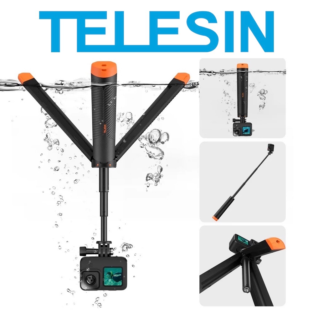 TELESIN Floating Hand Grip Tripod for Action Cameras on Shopee Malaysia