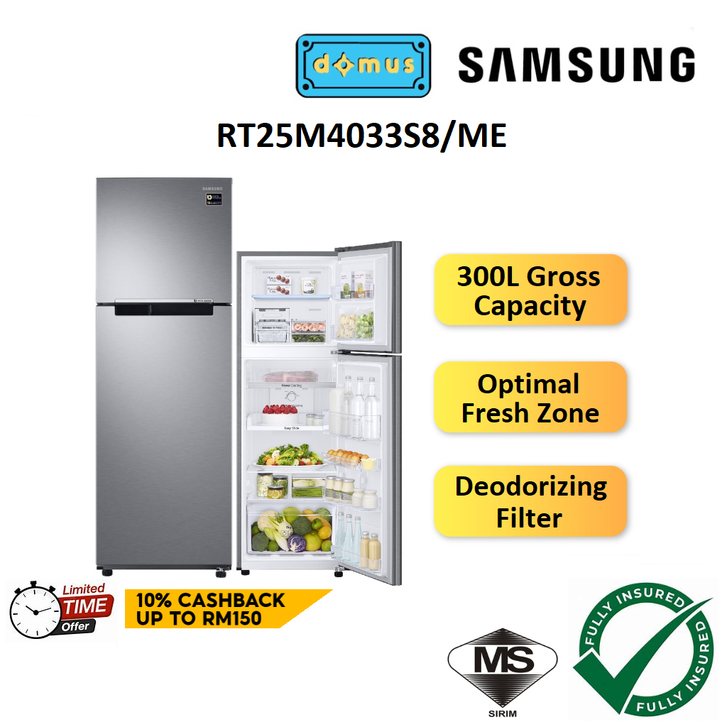 Samsung RT25M4033S8/ME 2 Door Fridge (300L)